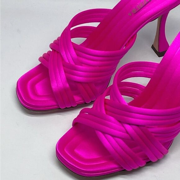 Aquazzura Oahu 95MM Strappy Satin Sandals size 37 - Picture 8 of 13